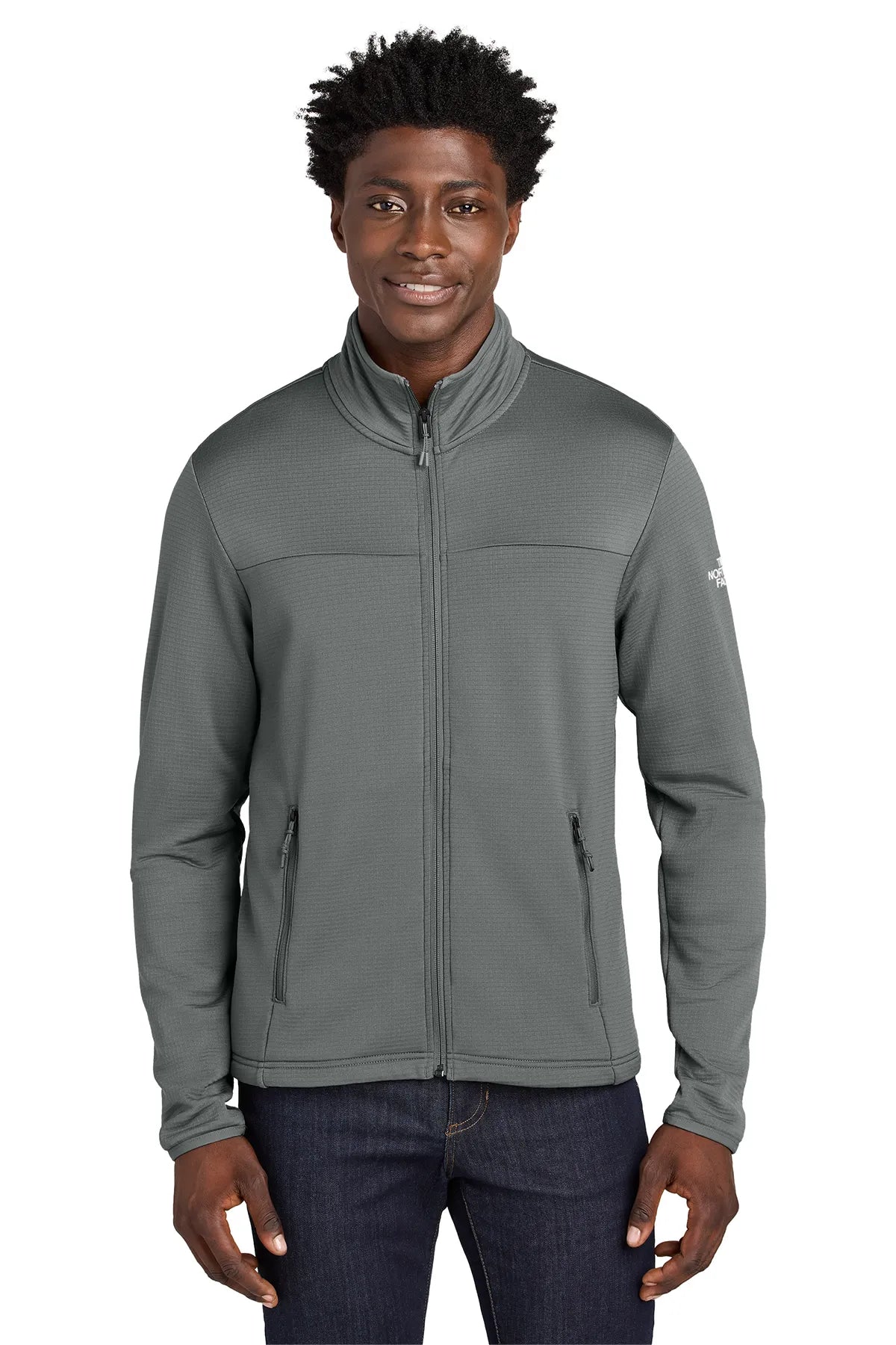 The North Face ®  Aim Full-Zip Fleece Jacket NF0A8ENK Smoked Pearl Grey