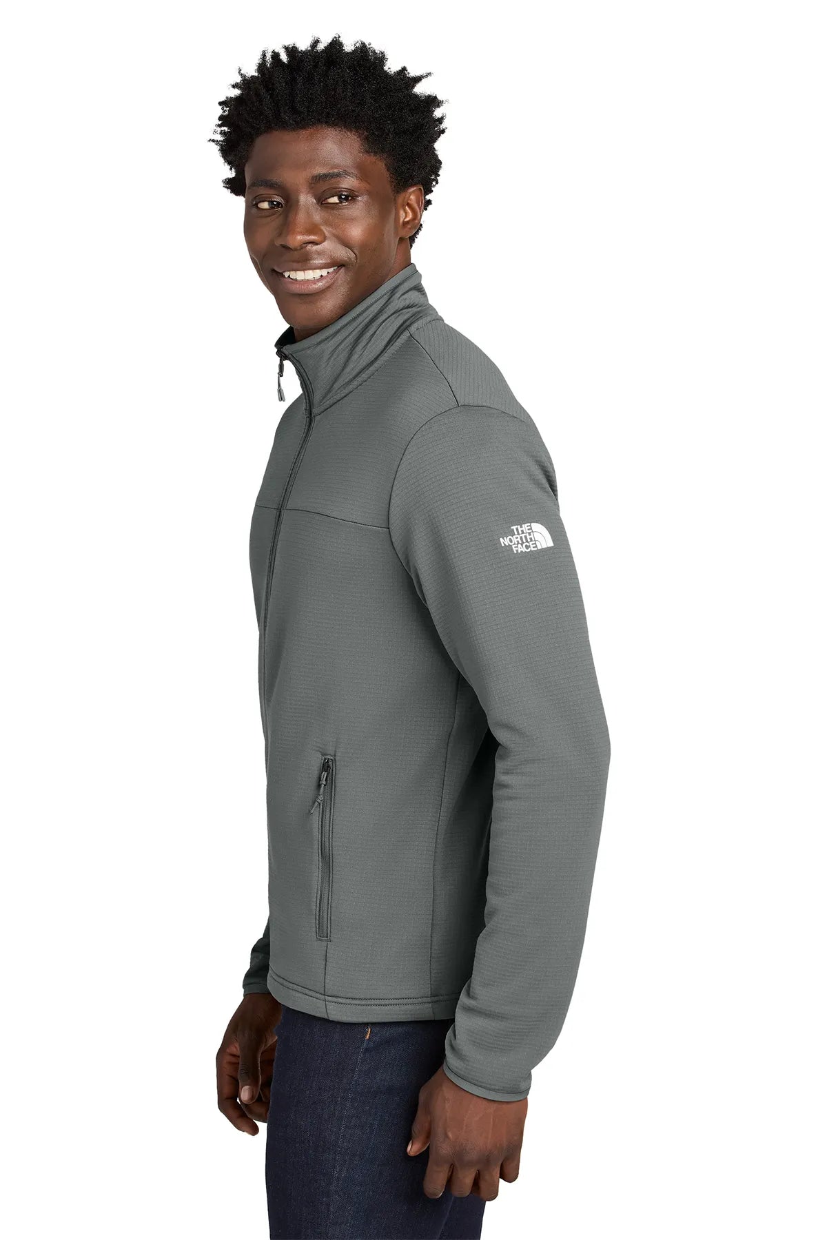 The North Face ®  Aim Full-Zip Fleece Jacket NF0A8ENK Smoked Pearl Grey_2