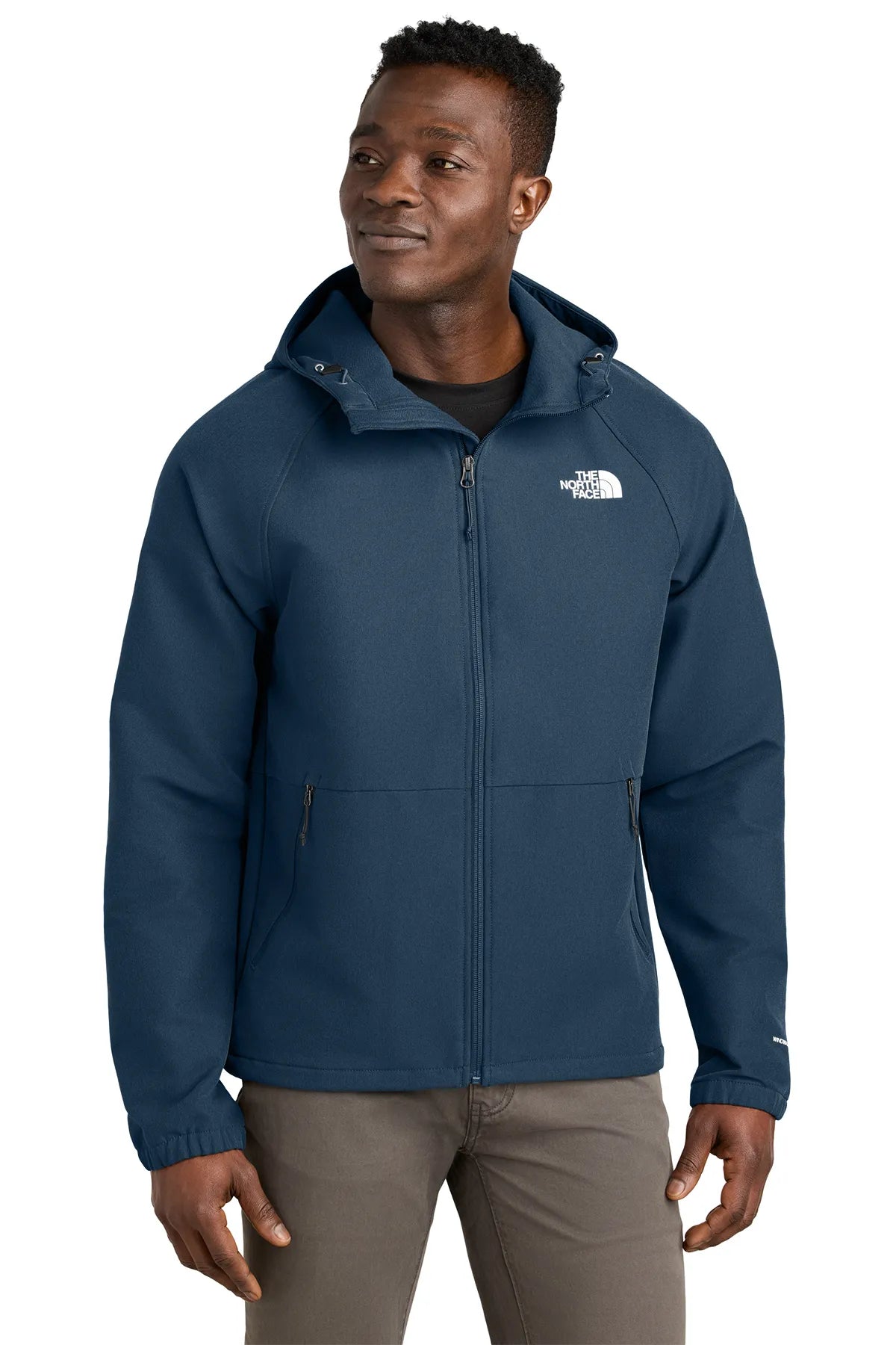 The North Face® Barr Lake Hooded Soft Shell Jacket NF0A8BUF Shady Blue Dark Heather