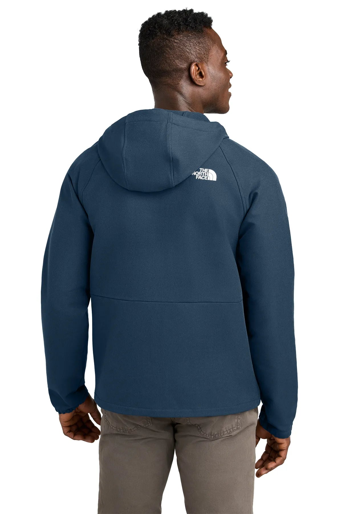 The North Face® Barr Lake Hooded Soft Shell Jacket NF0A8BUF Shady Blue Dark Heather_1