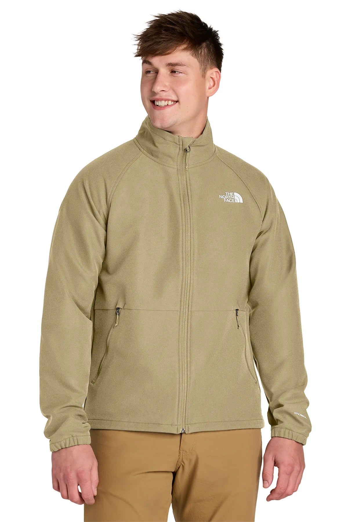 The North Face® Barr Lake Soft Shell Jacket NF0A8BUD Khaki Stone Dark Heather