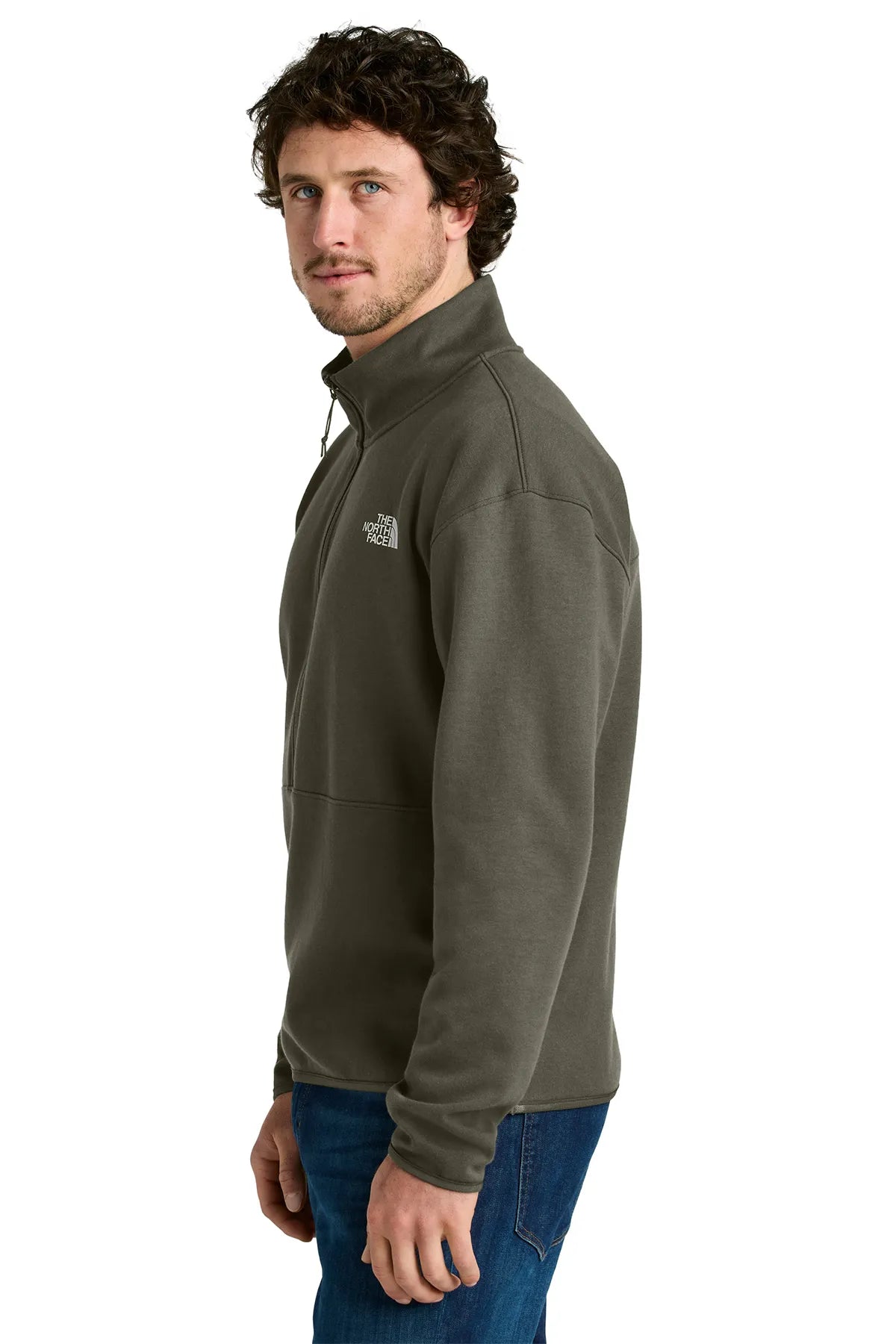 The North Face ®  Double-Knit 1/2-Zip Fleece NF0A8C5G New Taupe Green_2