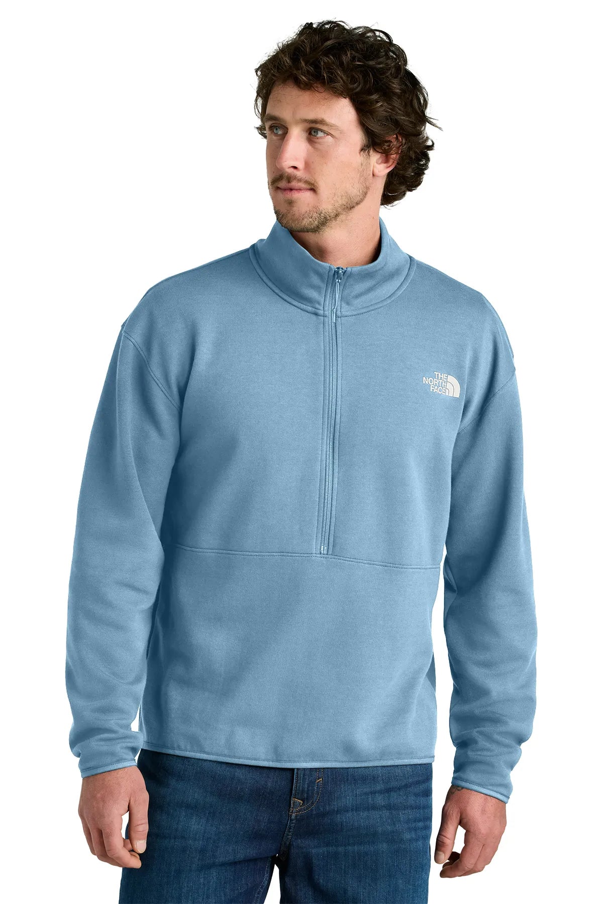 The North Face ®  Double-Knit 1/2-Zip Fleece NF0A8C5G Steel Blue