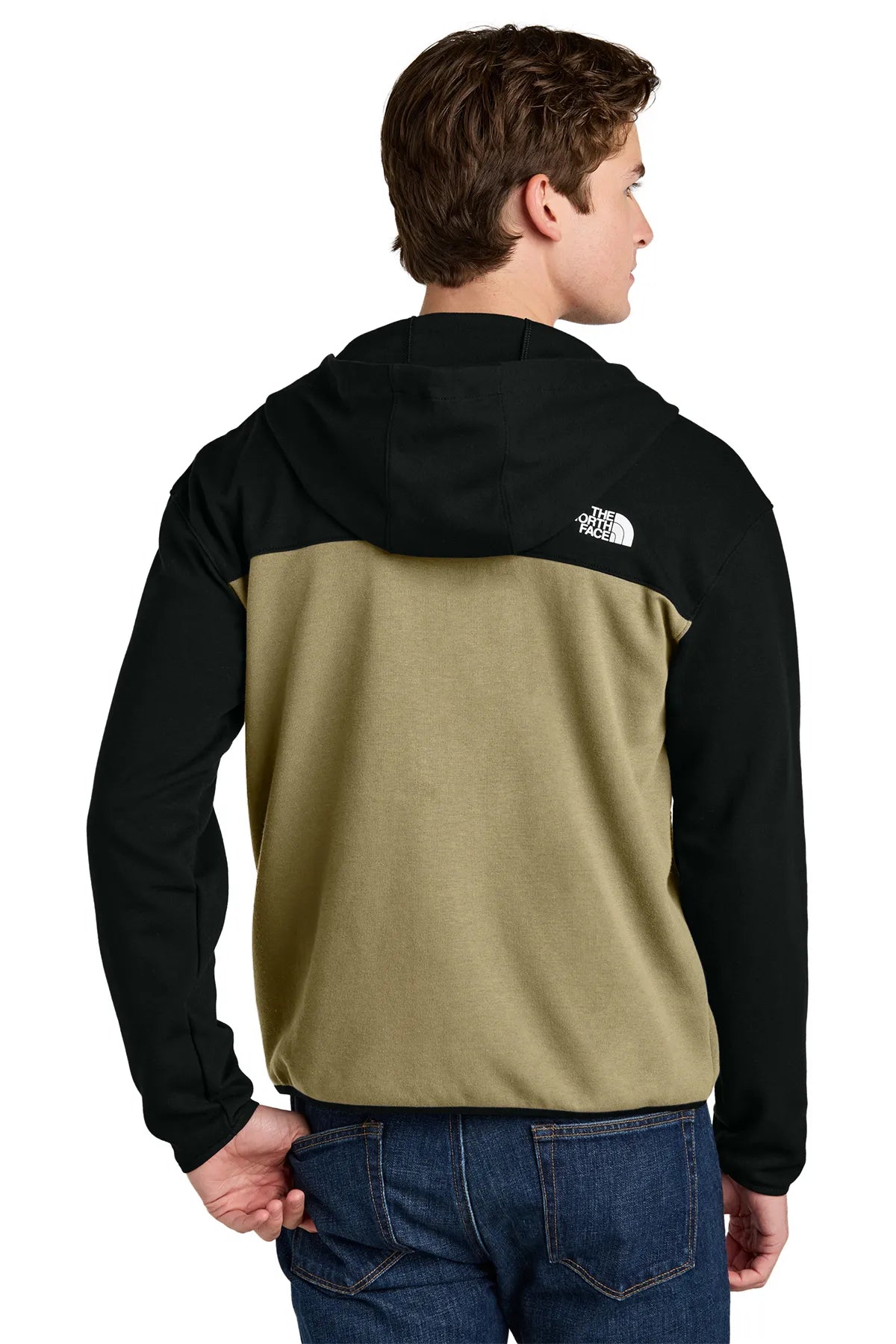 The North Face® Double-Knit Full-Zip Hoodie NF0A8BUS Khaki Stone/ TNF Black_1