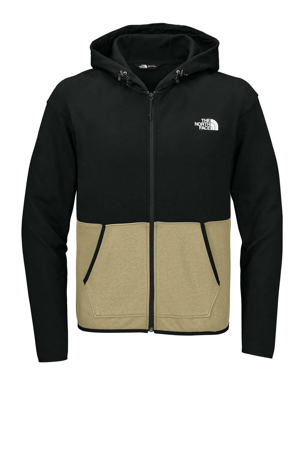 The North Face® Double-Knit Full-Zip Hoodie NF0A8BUS Khaki Stone/ TNF Black_3