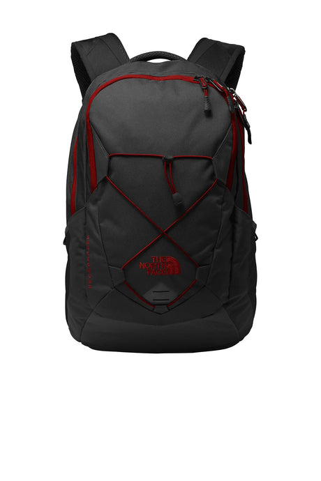 The North Face ® Groundwork Backpack. NF0A3KX6 TNF Dark Grey Heather/ Cardinal Red