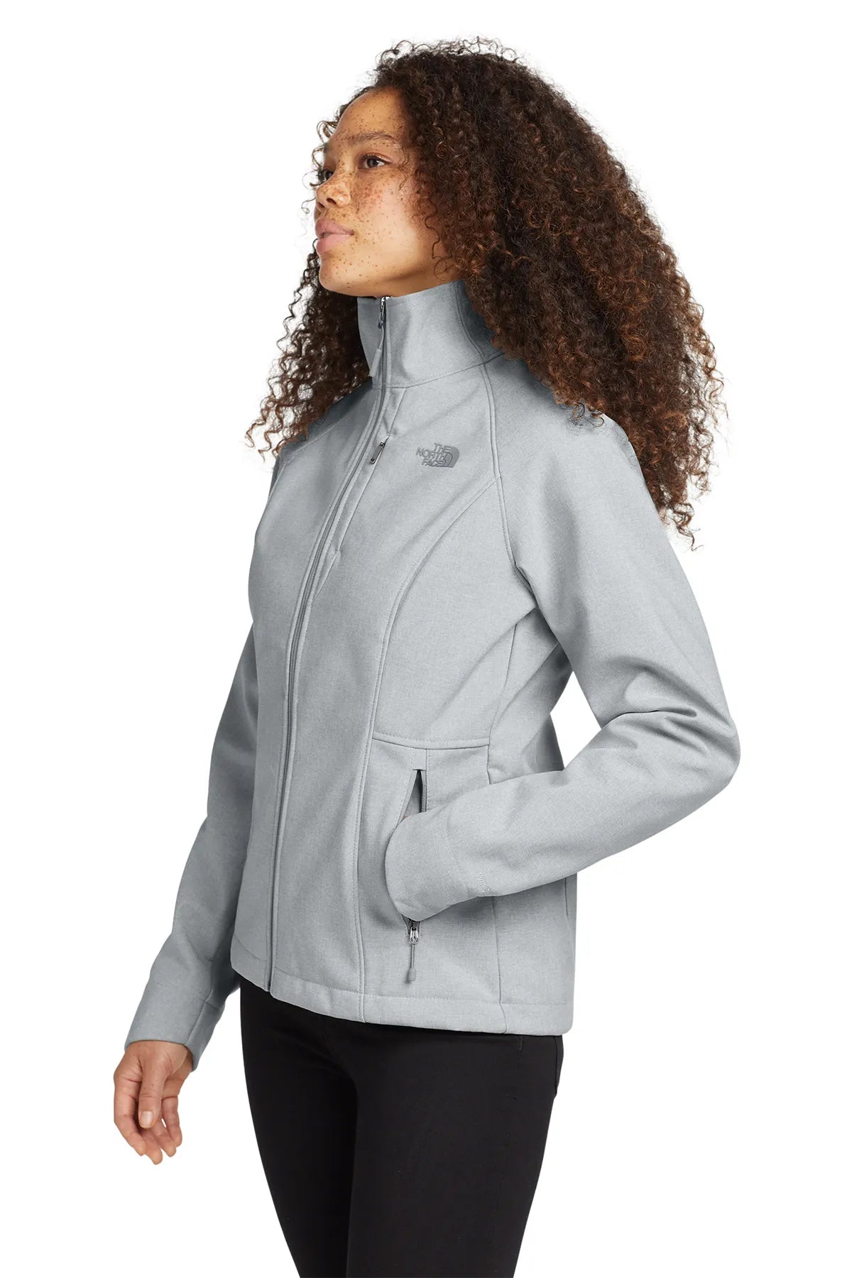 The North Face ® Ladies Apex Barrier Soft Shell Jacket. NF0A3LGU TNF Light Grey Heather_2