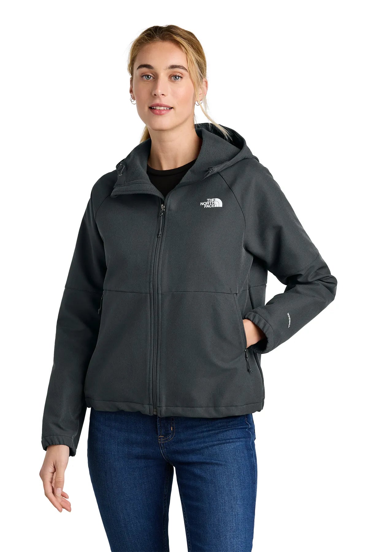 The North Face® Ladies Barr Lake Hooded Soft Shell Jacket NF0A8BUE  Asphalt Grey Dark Heather 