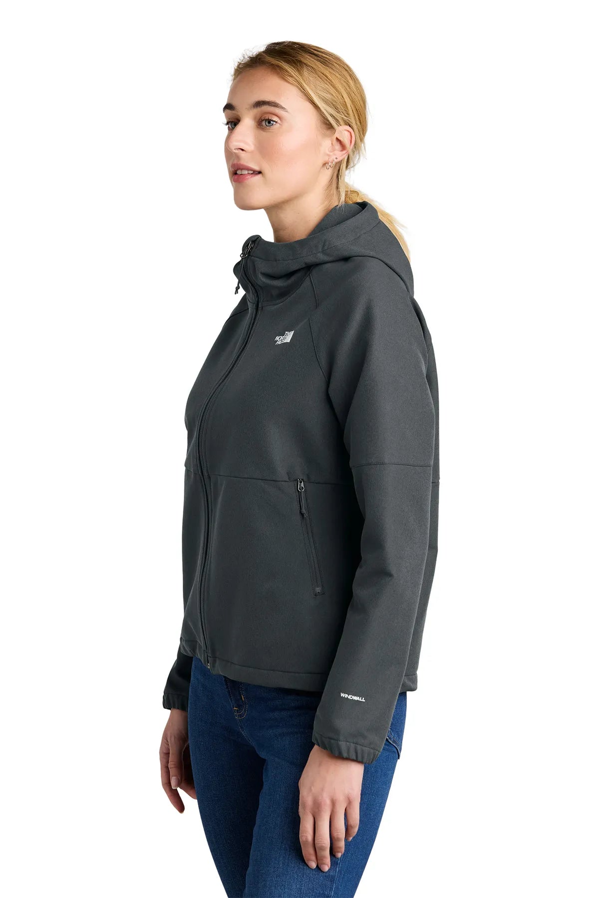The North Face® Ladies Barr Lake Hooded Soft Shell Jacket NF0A8BUE  Asphalt Grey Dark Heather_2