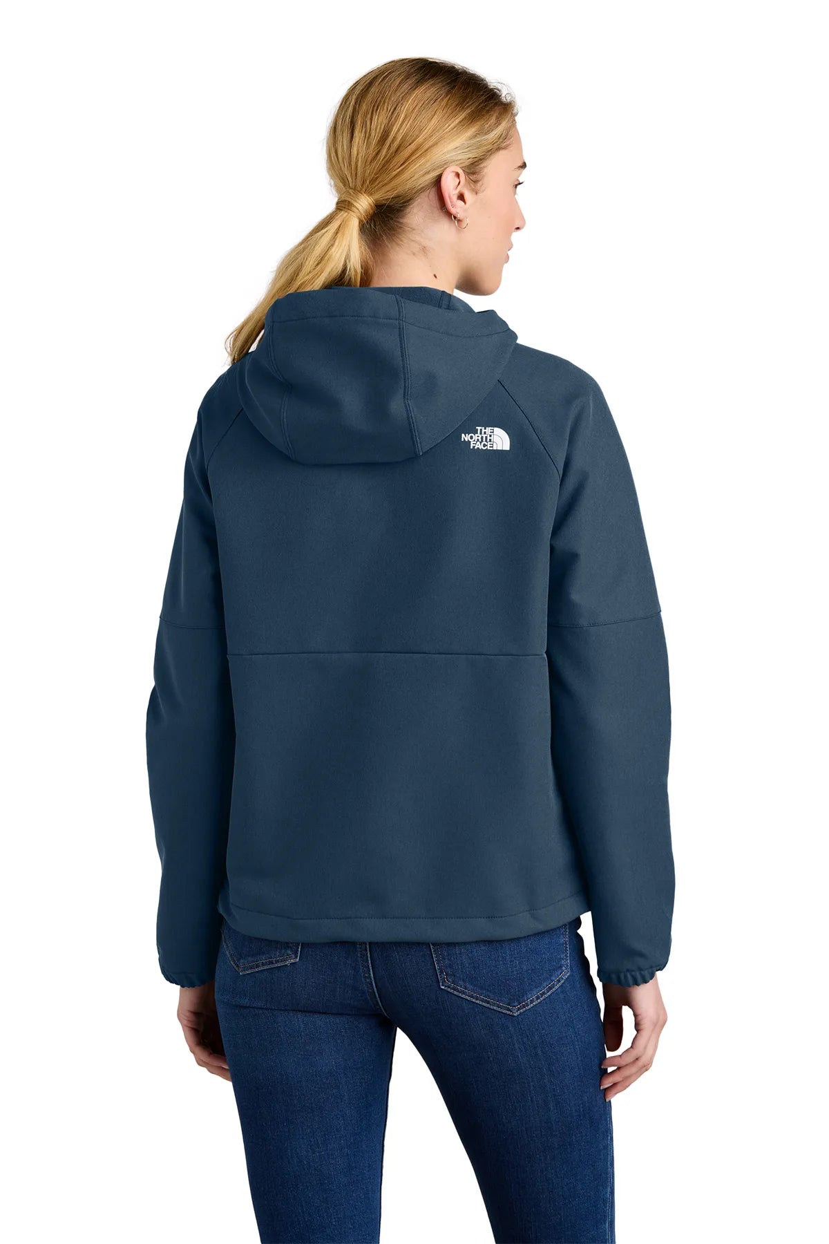 The North Face® Ladies Barr Lake Hooded Soft Shell Jacket NF0A8BUE Shady Blue Dark Heather_1