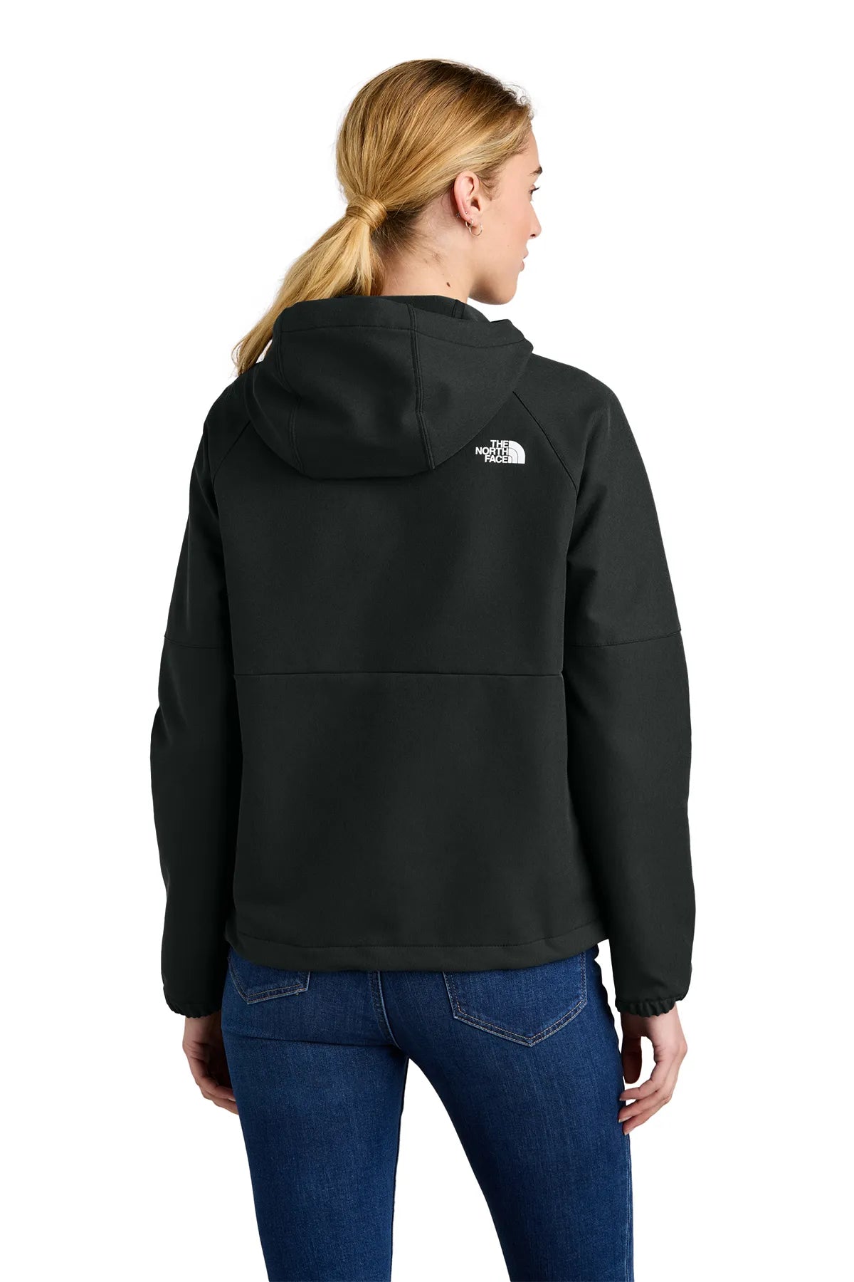 The North Face® Ladies Barr Lake Hooded Soft Shell Jacket NF0A8BUE  TNF Black Heather_1