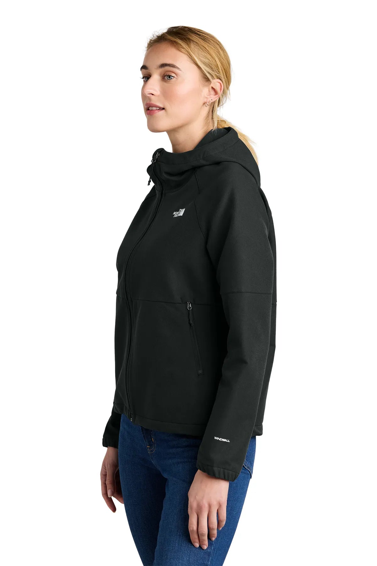 The North Face® Ladies Barr Lake Hooded Soft Shell Jacket NF0A8BUE  TNF Black Heather_2