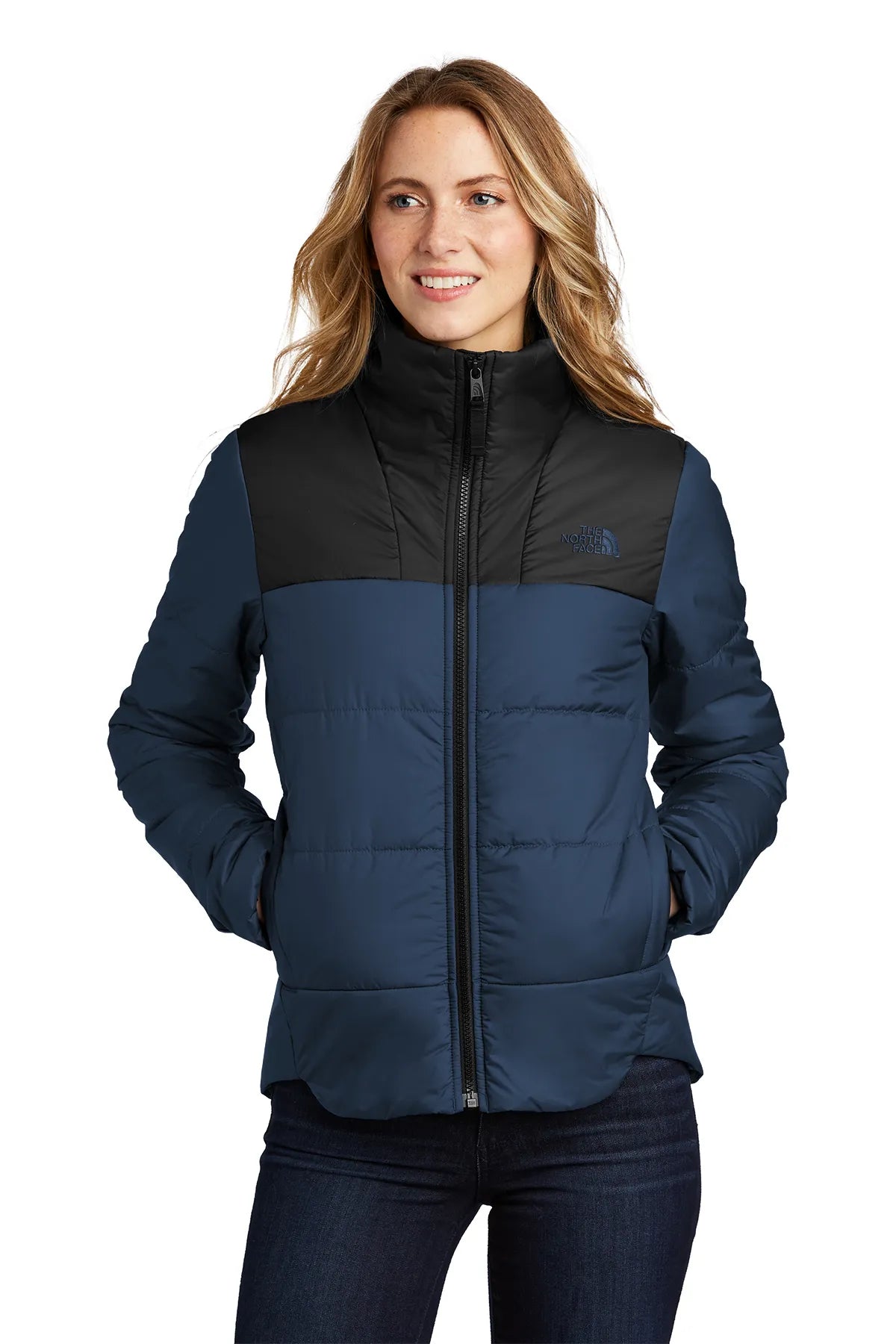 The North Face ® Ladies Chest Logo Everyday Insulated Jacket NF0A7V6K Shady Blue