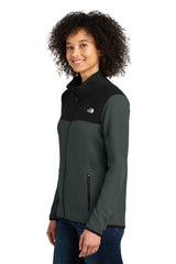 The North Face® Ladies Glacier Full-Zip Fleece Jacket NF0A7V4K Asphalt Grey/ TNF Black_2