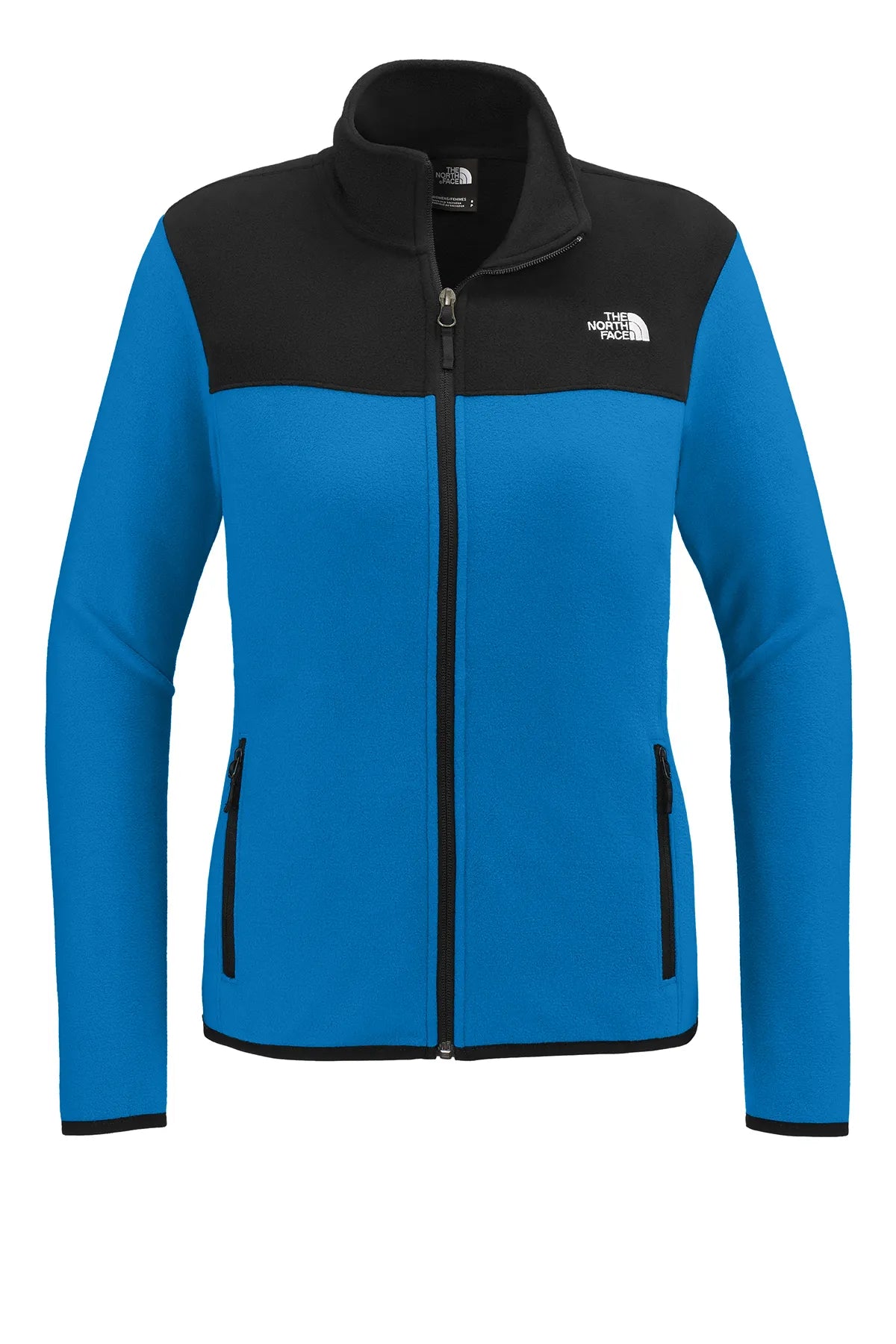The North Face® Ladies Glacier Full-Zip Fleece Jacket NF0A7V4K Hero Blue/ TNF Black_3