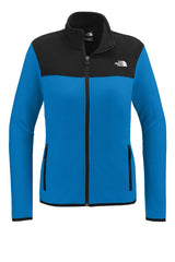 The North Face® Ladies Glacier Full-Zip Fleece Jacket NF0A7V4K Hero Blue/ TNF Black_3