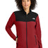 The North Face® Ladies Glacier Full-Zip Fleece Jacket NF0A7V4K Rage Red / TNF Black