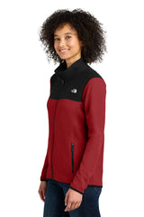The North Face® Ladies Glacier Full-Zip Fleece Jacket NF0A7V4K Rage Red / TNF Black_2