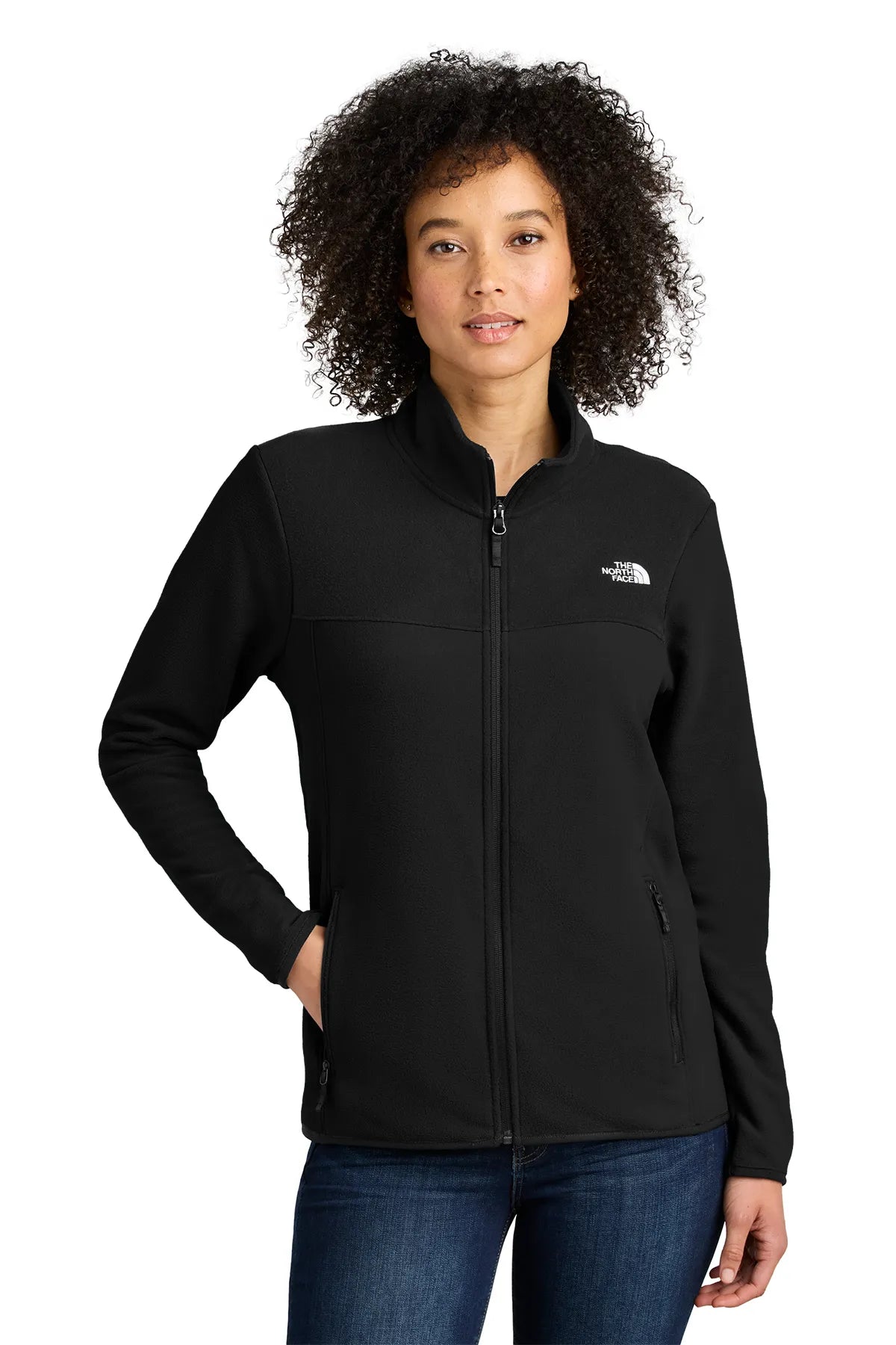 The North Face® Ladies Glacier Full-Zip Fleece Jacket NF0A7V4K TNF Black