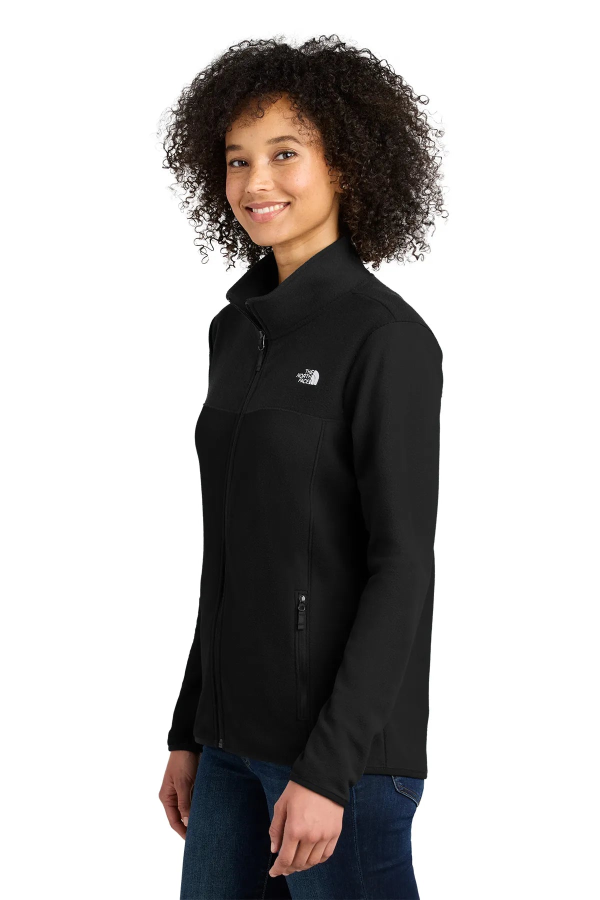 The North Face® Ladies Glacier Full-Zip Fleece Jacket NF0A7V4K TNF Black_2