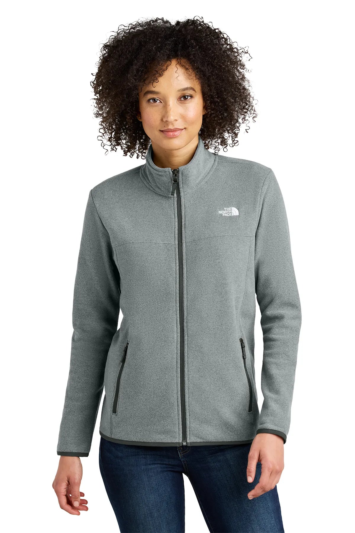 The North Face® Ladies Glacier Full-Zip Fleece Jacket NF0A7V4K TNF Medium Grey Heather