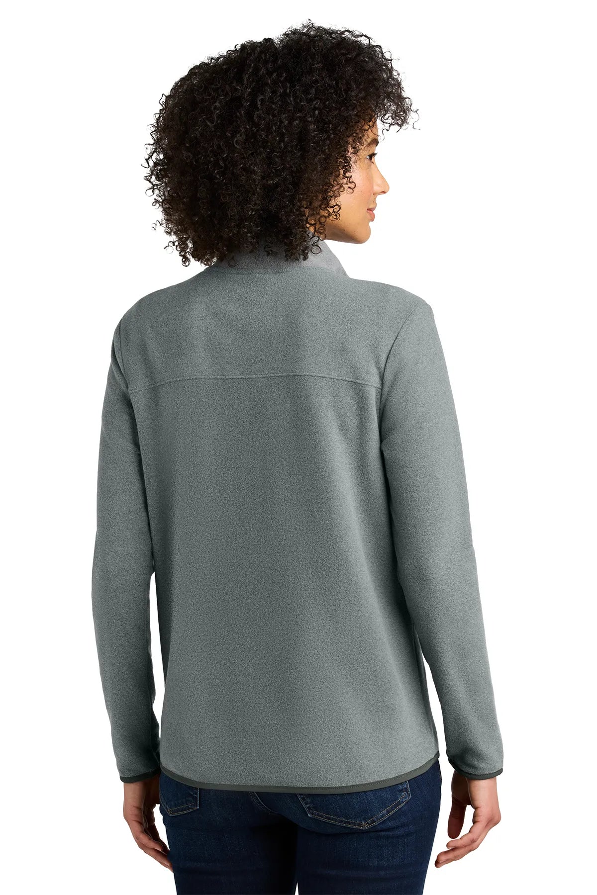 The North Face® Ladies Glacier Full-Zip Fleece Jacket NF0A7V4K TNF Medium Grey Heather_1