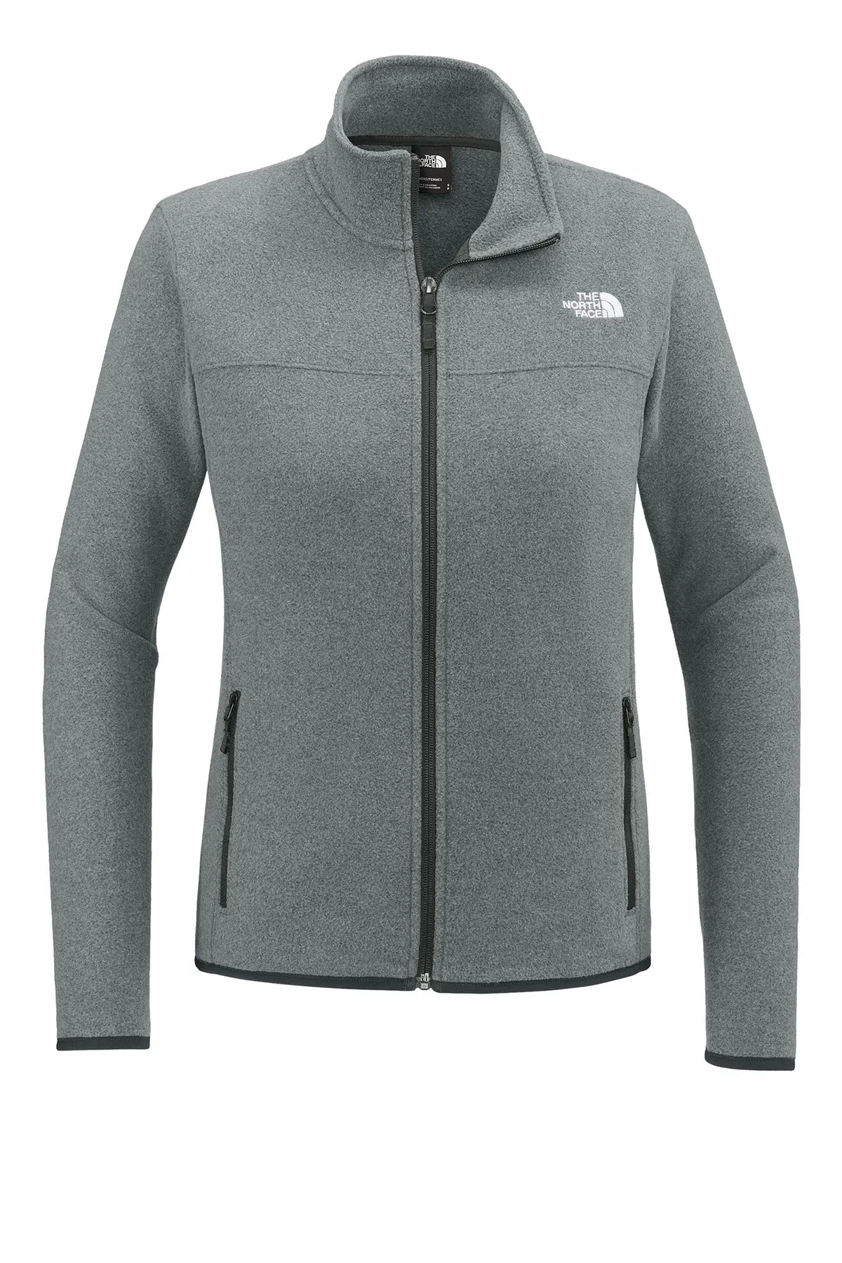 The North Face® Ladies Glacier Full-Zip Fleece Jacket NF0A7V4K TNF Medium Grey Heather_3