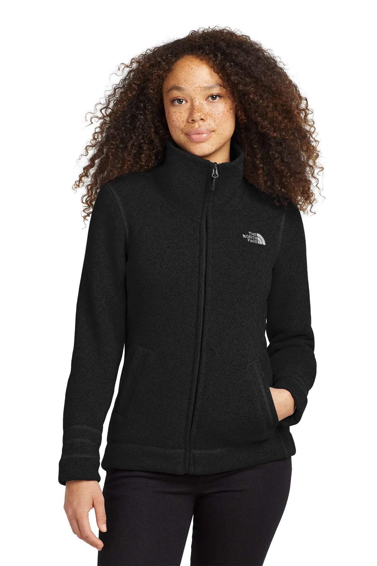 The North Face ® Ladies Sweater Fleece Jacket. NF0A3LH8 TNF Black Heather