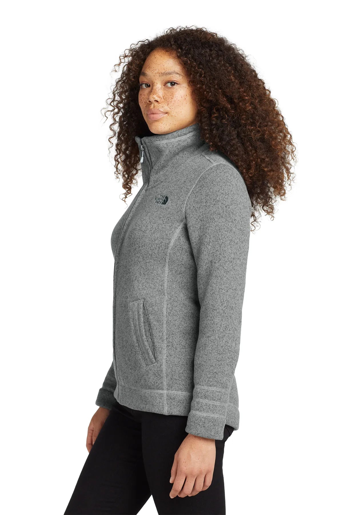 The North Face ® Ladies Sweater Fleece Jacket. NF0A3LH8 TNF Medium Grey Heather_2