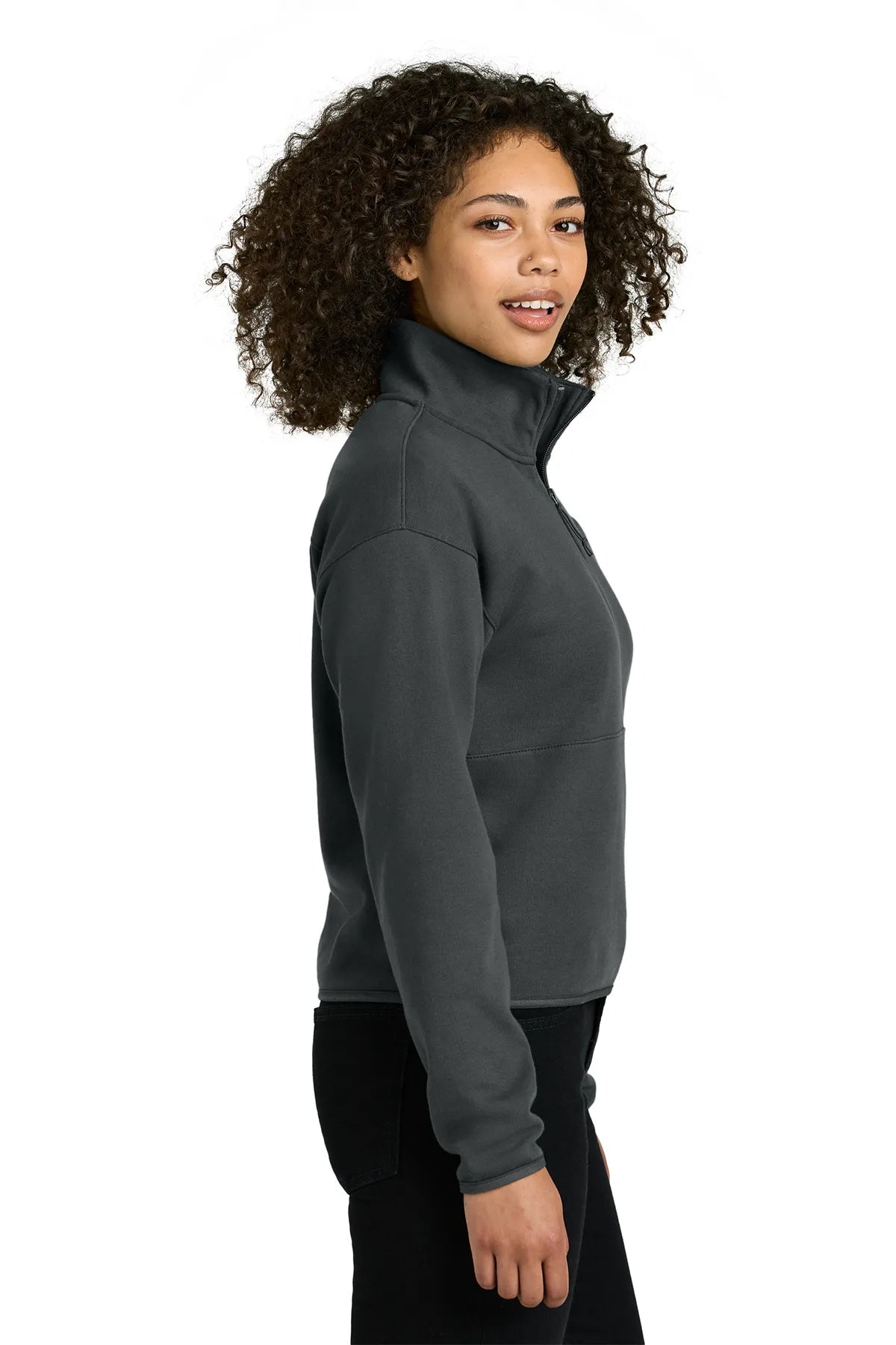 The North Face ®  Women's Double-Knit 1/2-Zip Fleece NF0A8C5H Asphalt Grey_2