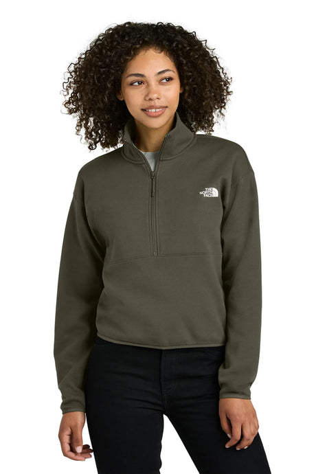 The North Face ®  Women's Double-Knit 1/2-Zip Fleece NF0A8C5H New Taupe Green