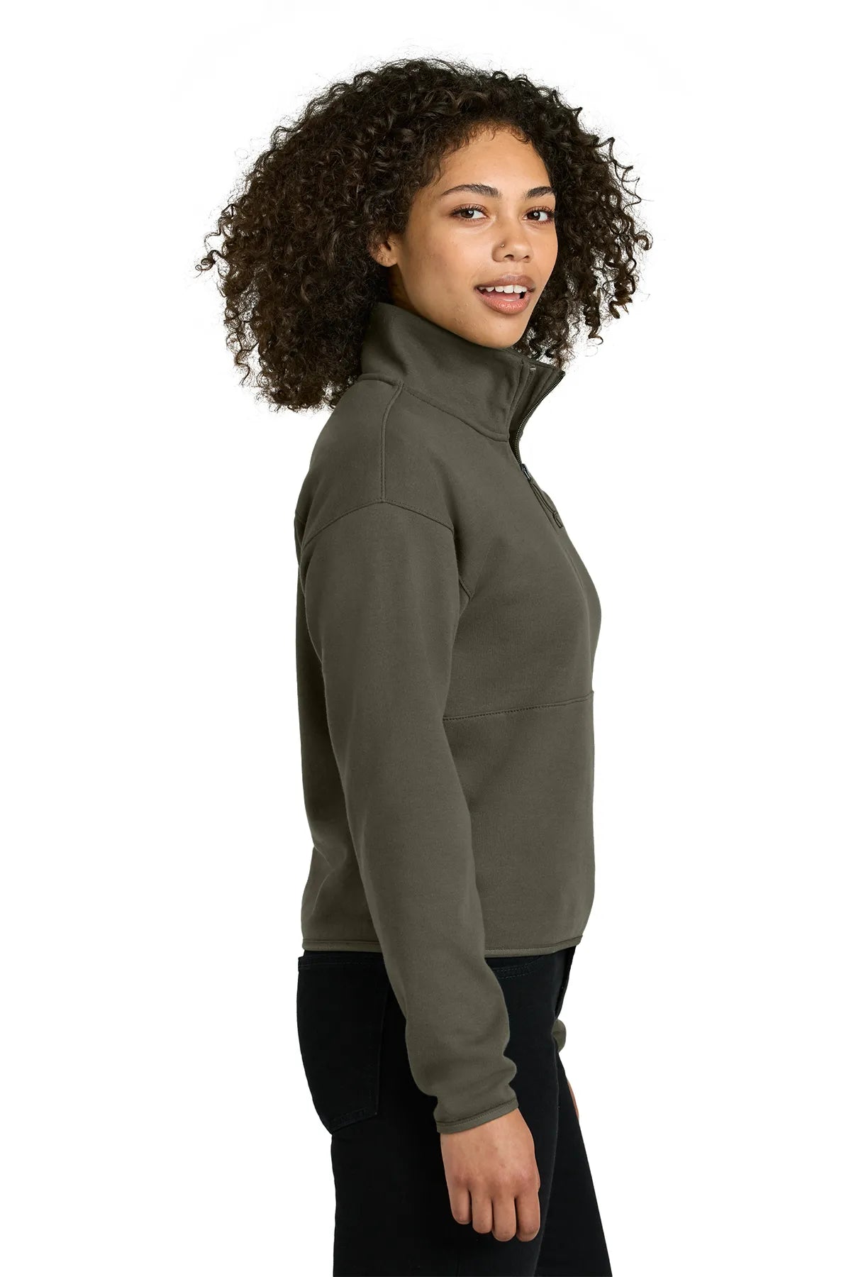 The North Face ®  Women's Double-Knit 1/2-Zip Fleece NF0A8C5H New Taupe Green_2