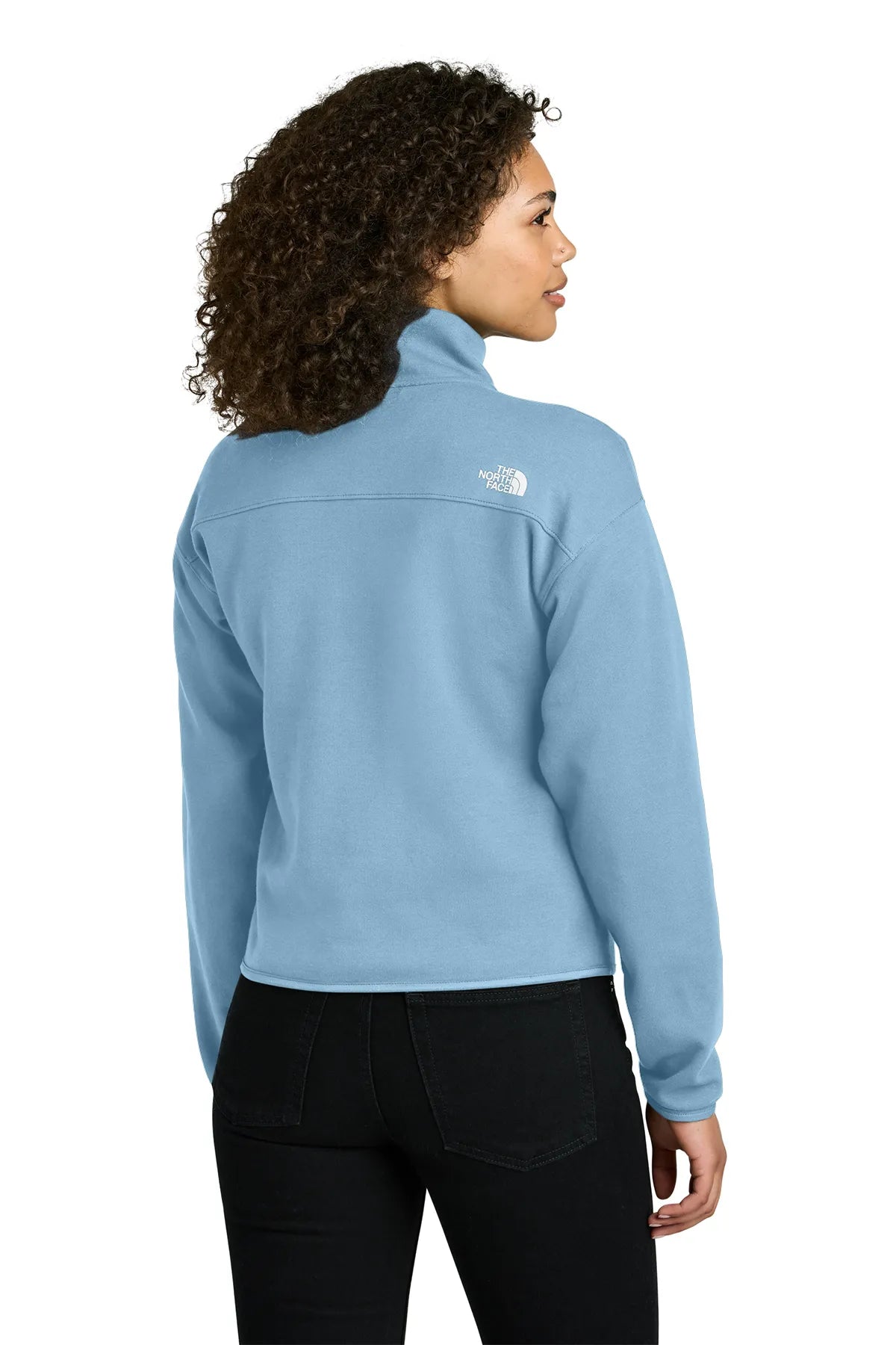 The North Face ®  Women's Double-Knit 1/2-Zip Fleece NF0A8C5H Steel Blue_1
