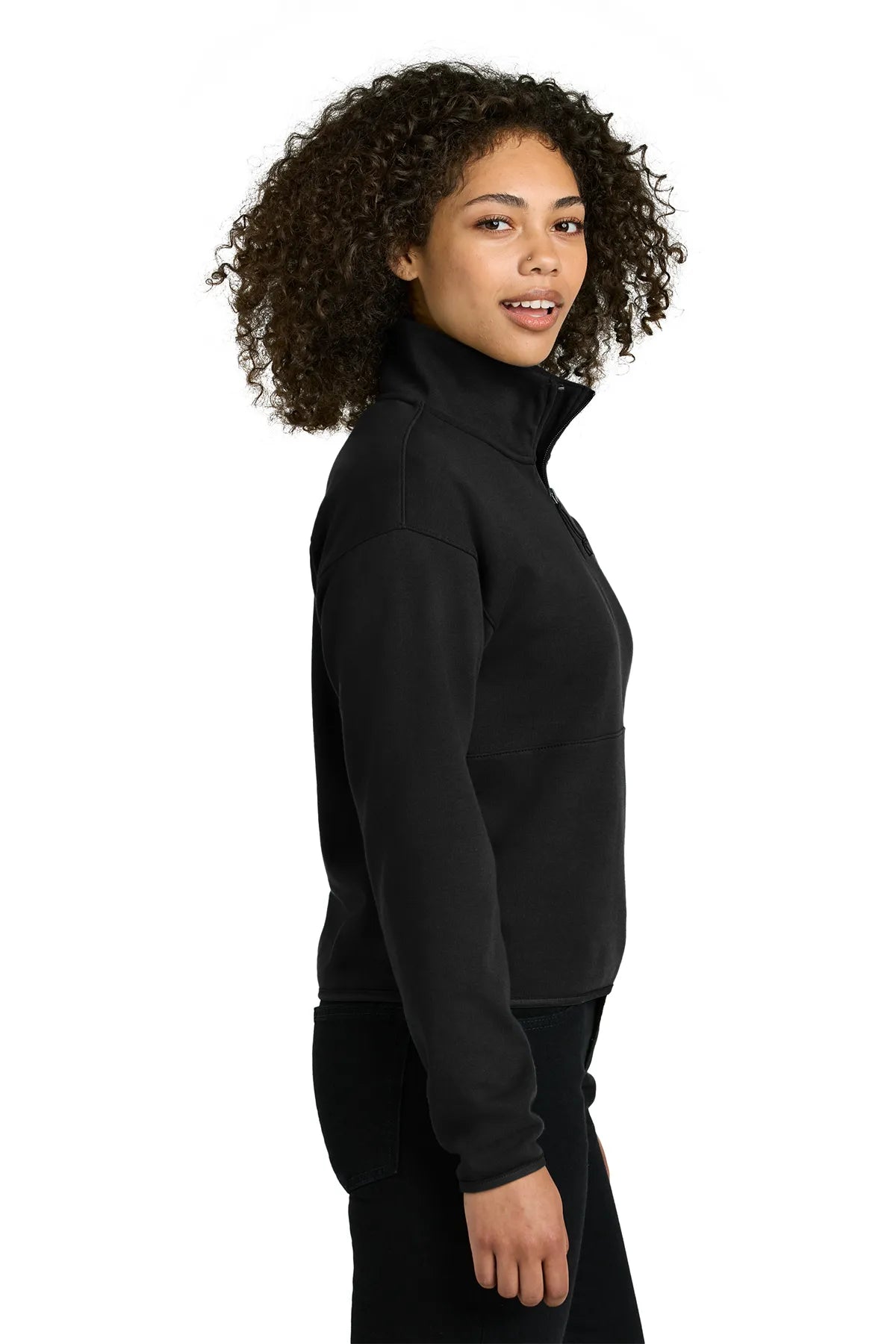 The North Face ®  Women's Double-Knit 1/2-Zip Fleece NF0A8C5H TNF Black_2
