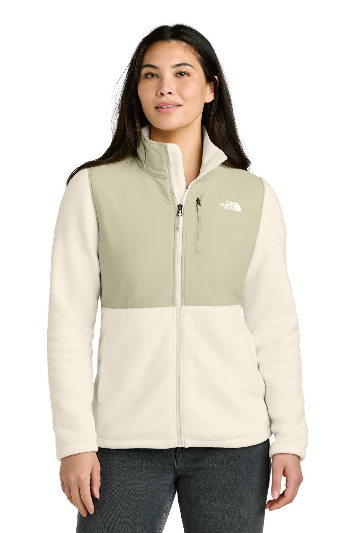 The North Face ®  Women's Highest Peak Full-Zip Fleece Jacket NF0A8BUR Gardenia White/ Gravel