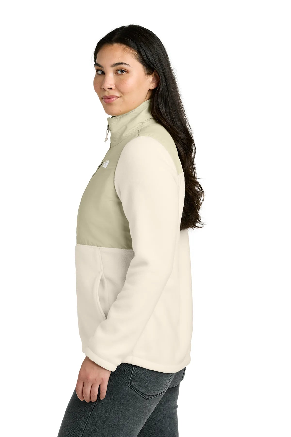 The North Face ®  Women's Highest Peak Full-Zip Fleece Jacket NF0A8BUR Gardenia White/ Gravel_2