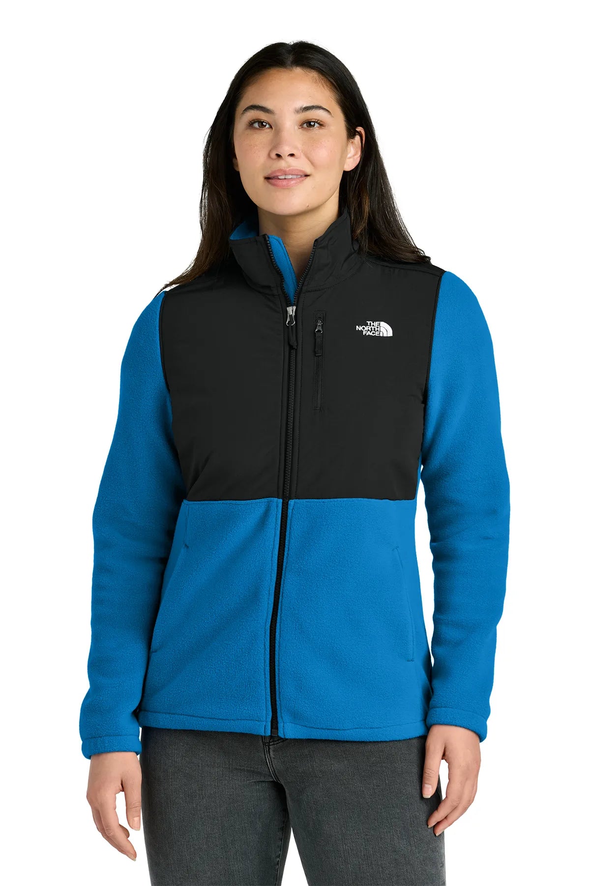 The North Face ®  Women's Highest Peak Full-Zip Fleece Jacket NF0A8BUR Hero Blue/ TNF Black