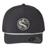 Tidal Pursuit™ 3D Stretch Snapback Cap Shark/ Fish Circle Red Fish