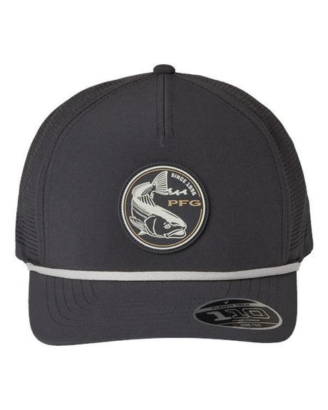 Tidal Pursuit™ 3D Stretch Snapback Cap Shark/ Fish Circle Red Fish