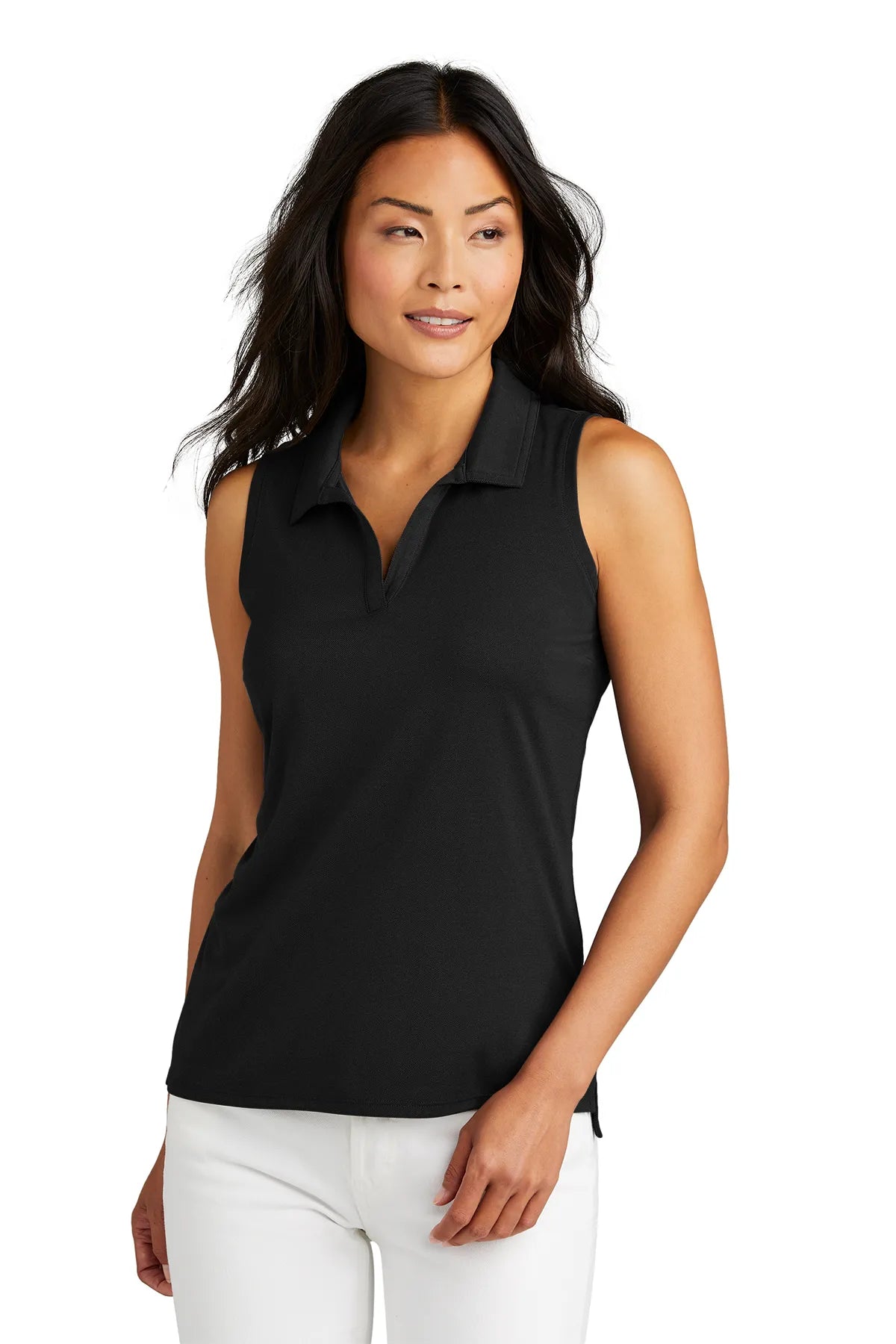 TravisMathewLadiesCotoPerformanceSleevelessPoloTM1WX001-black_1