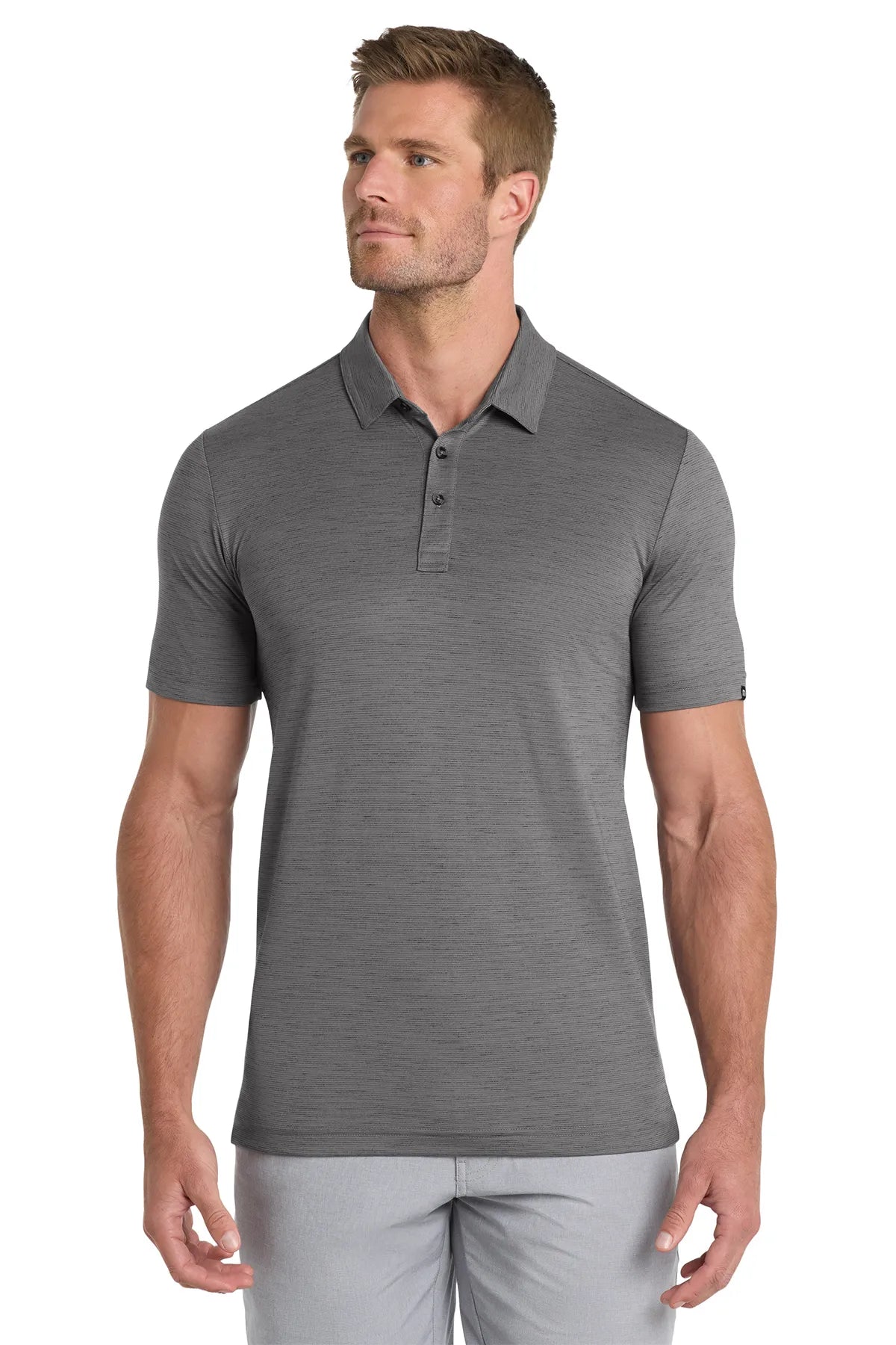 TravisMathew Auckland Slub Polo TM1MW451 Dark Gray_1