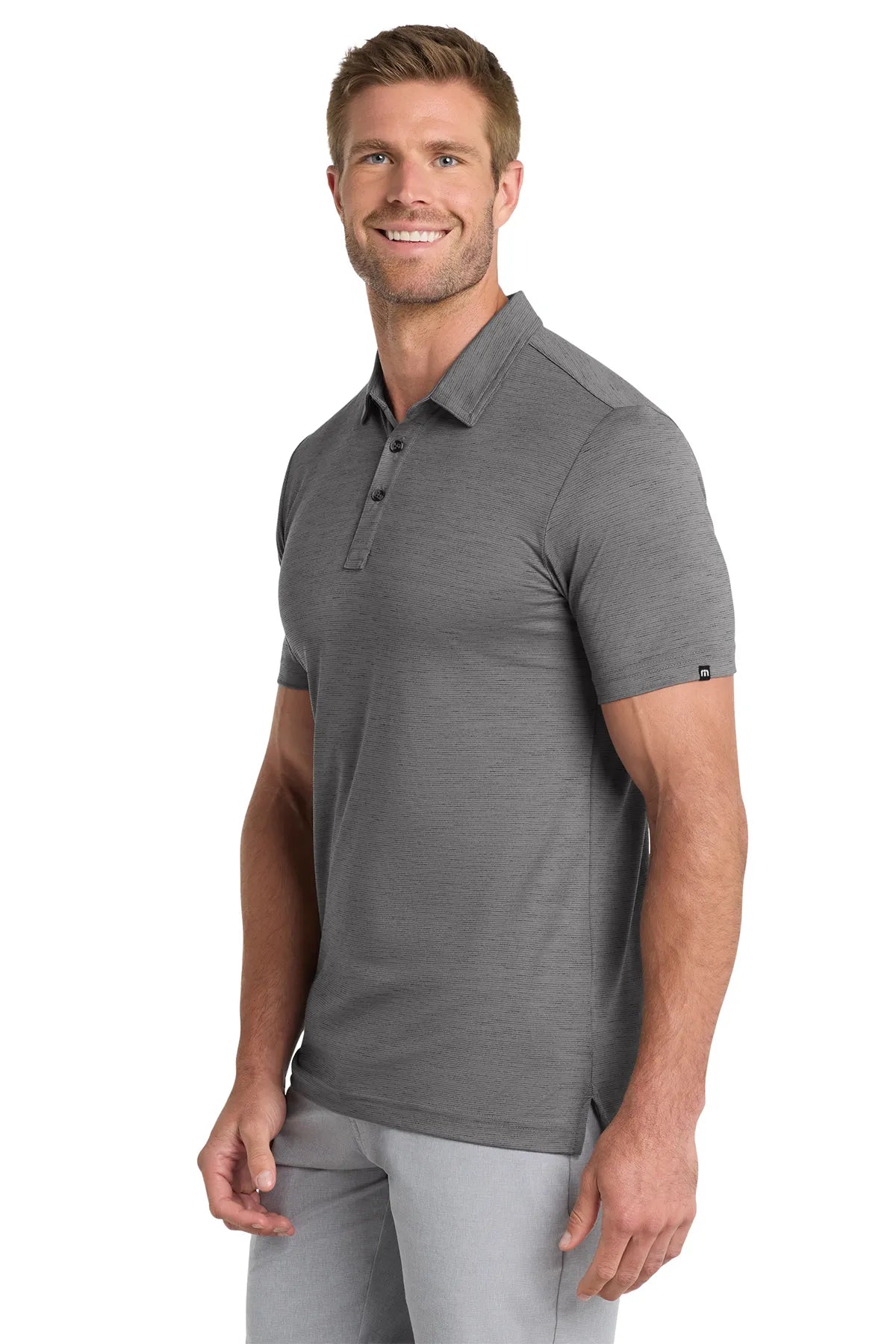TravisMathew Auckland Slub Polo TM1MW451 Dark Gray_3