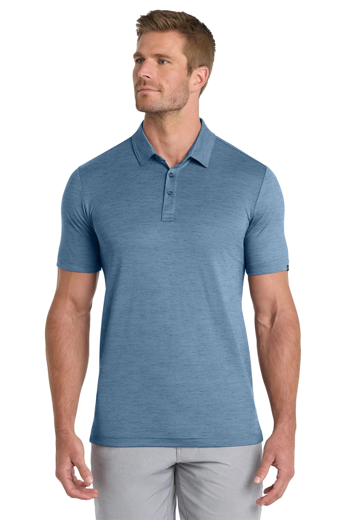TravisMathew Auckland Slub Polo TM1MW451 Riviera Blue_1