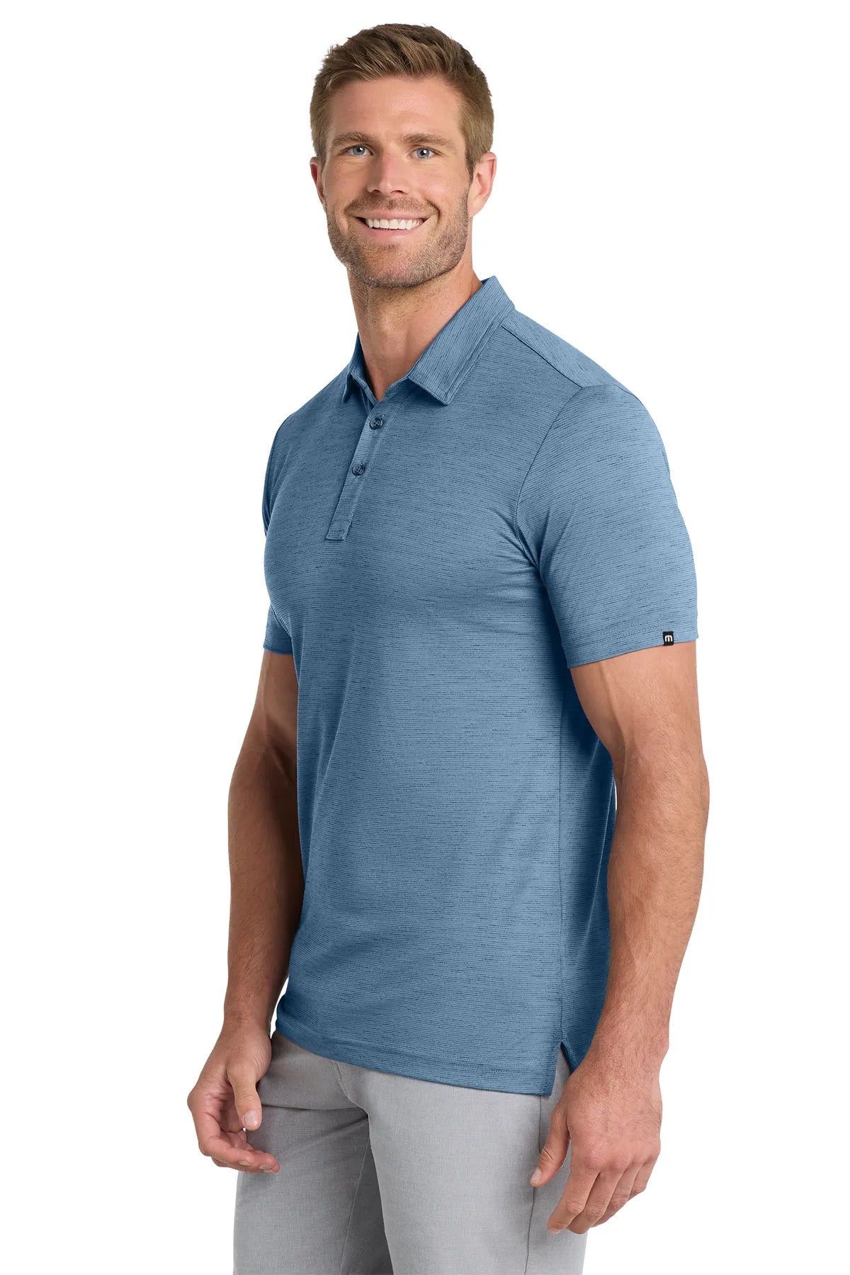 TravisMathew Auckland Slub Polo TM1MW451 Riviera Blue_3