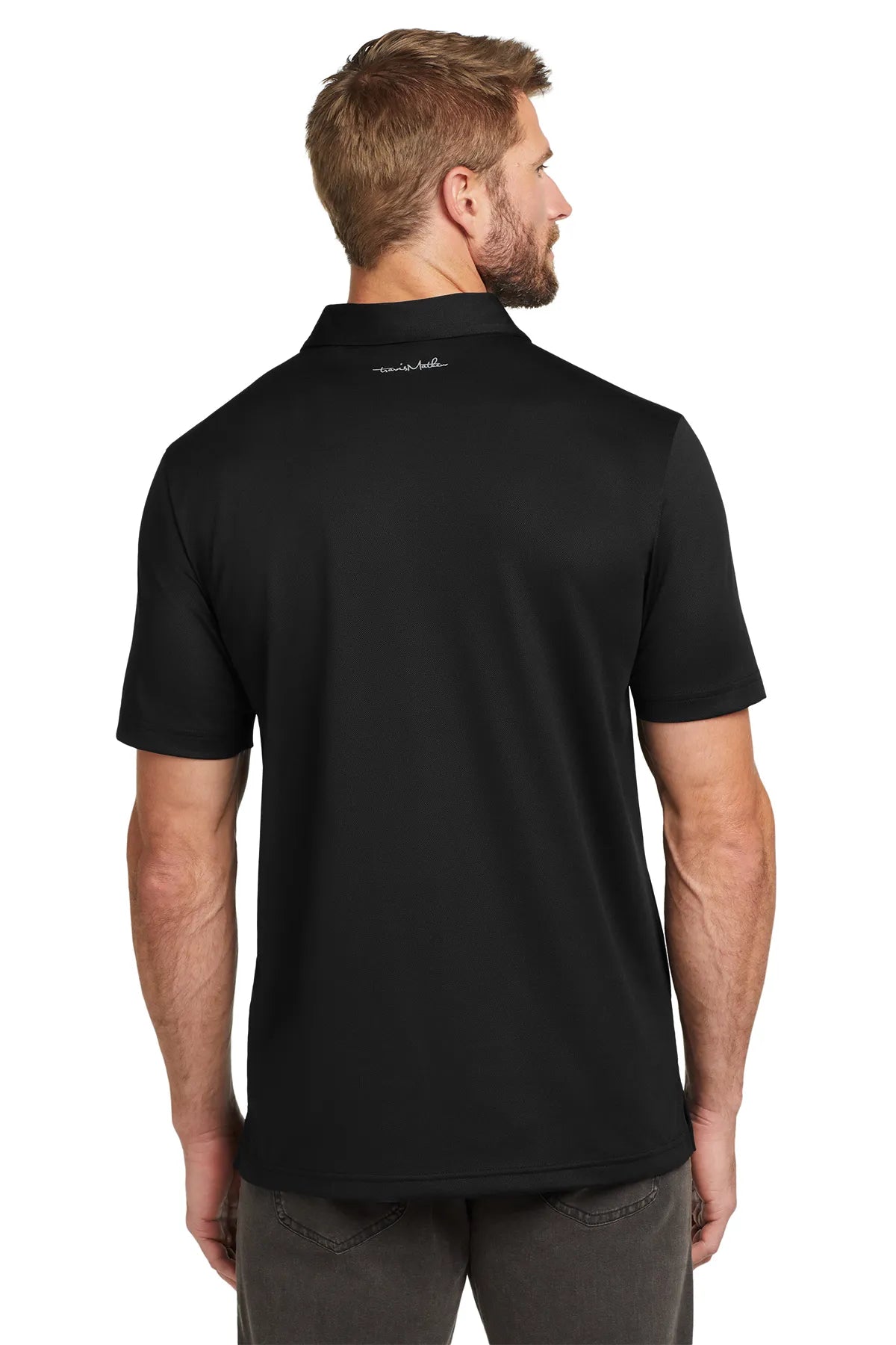 TravisMathew Cabana Chest Stripe Polo. TM1MU416 Black_2