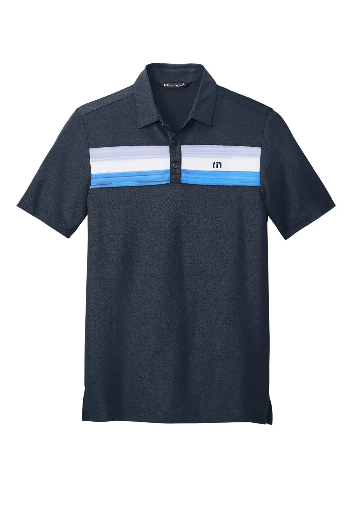 TravisMathew Cabana Chest Stripe Polo. TM1MU416 Blue Nights_4