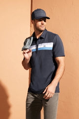 TravisMathew Cabana Chest Stripe Polo. TM1MU416 Blue Nights_6