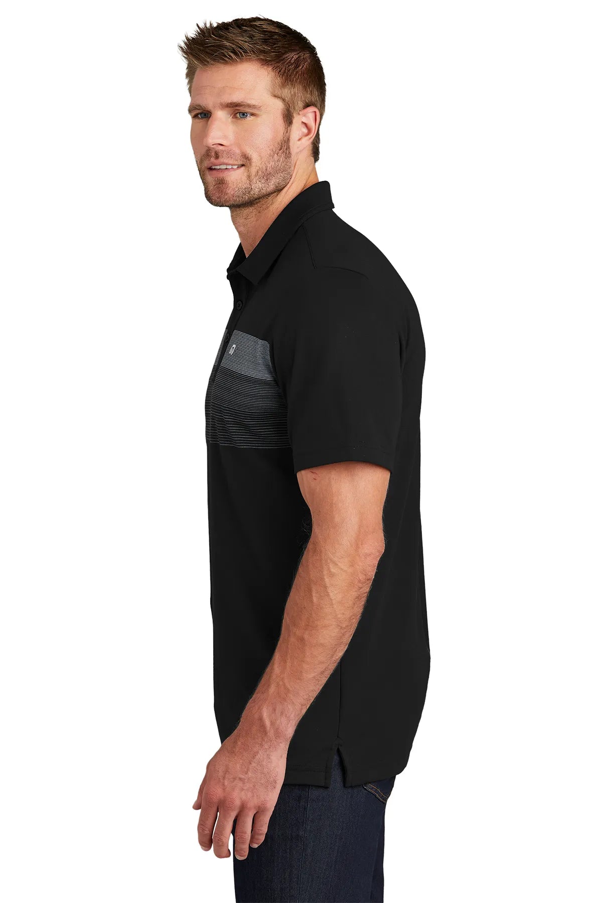 TravisMathew Coastal Chest Stripe Polo TM1MY402 Black_3