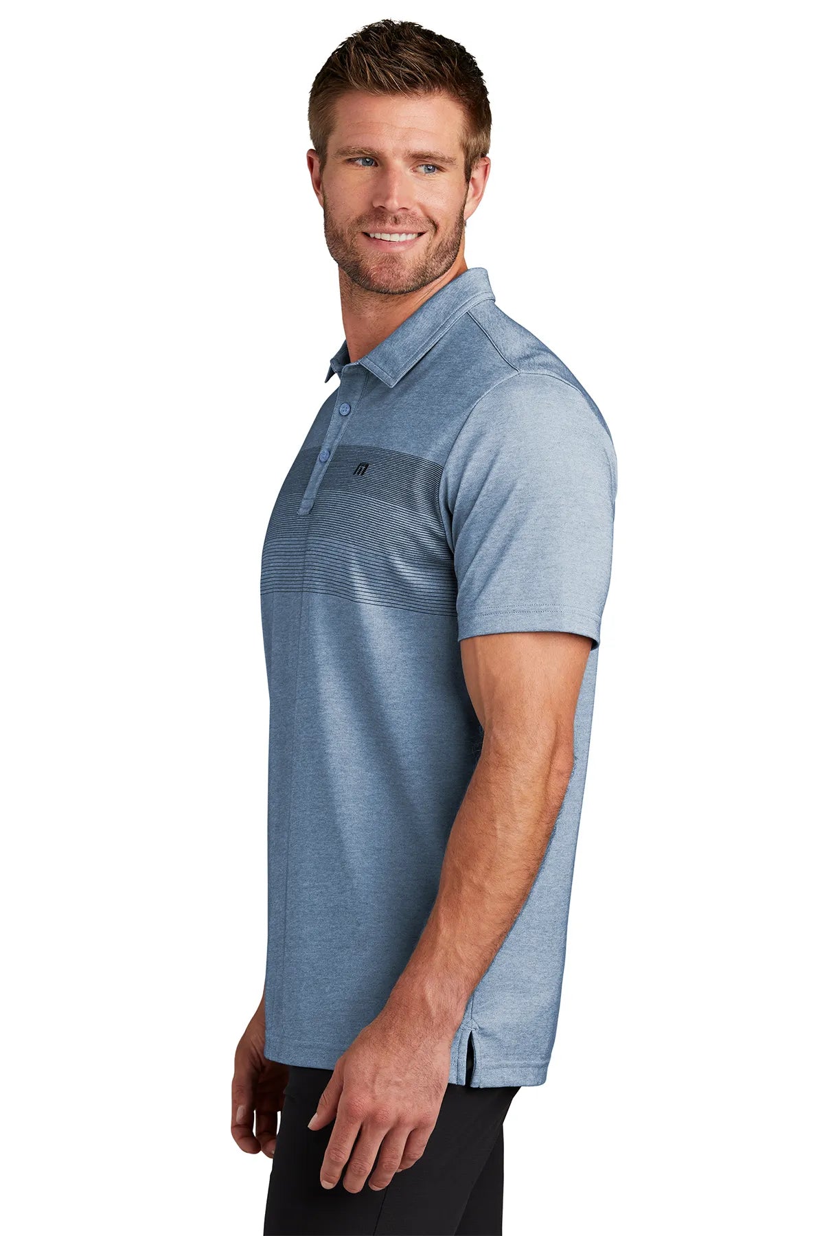 TravisMathew Coastal Chest Stripe Polo TM1MY402 Opal Blue_3