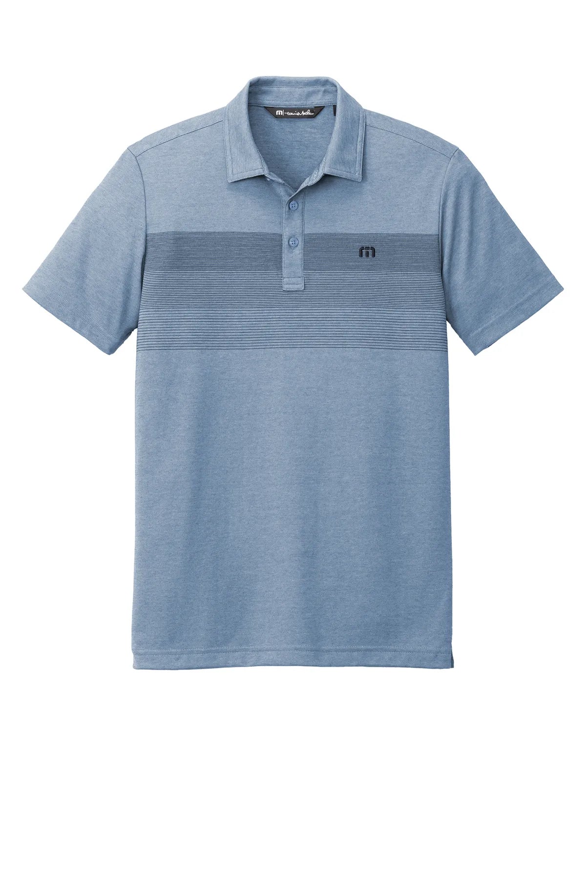 TravisMathew Coastal Chest Stripe Polo TM1MY402 Opal Blue_4